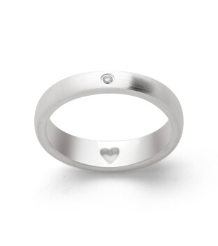 bastian inverun Ring 25500 Silber  mit Herz & Diamant...